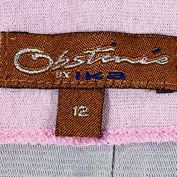 Obstinee By Ika size 12 unique pink & grey zip up shirt with lace & 3/4 sleeves - Picture 16 of 16